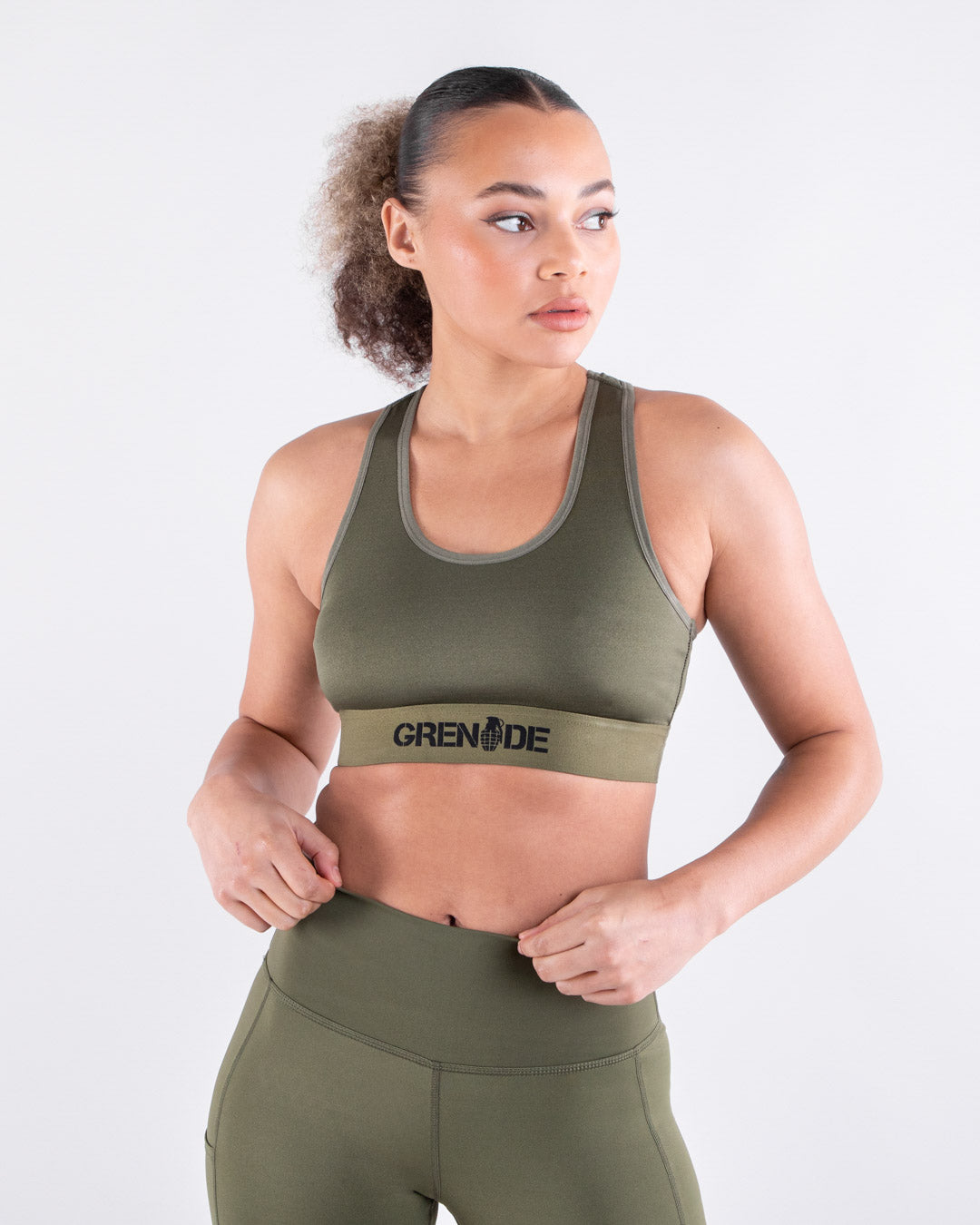 Womens-Recruit-Sports-Bra-Army-Green-1